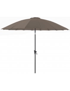 Parasol droit Pagode D.3m - coloris Taupe - Proloisirs