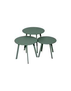 Table MASSAI Ø50 en acier verte - Proloisirs