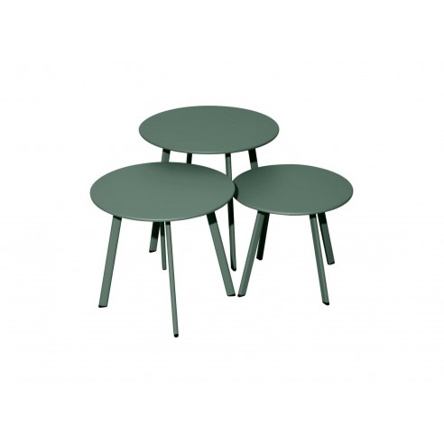 Table MASSAI Ø50 en acier verte - Proloisirs