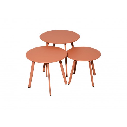 Table MASSAI Ø45  cm en acier Hermès - Proloisirs