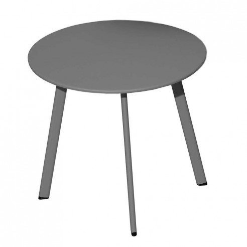 Table d'appoint Massaï Ø40 cm en Acier époxy graphite