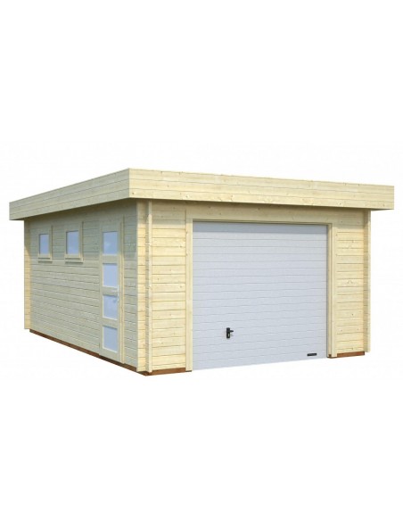 Garage Rasmus 19.8 m² au choix en bois massif  44 mm