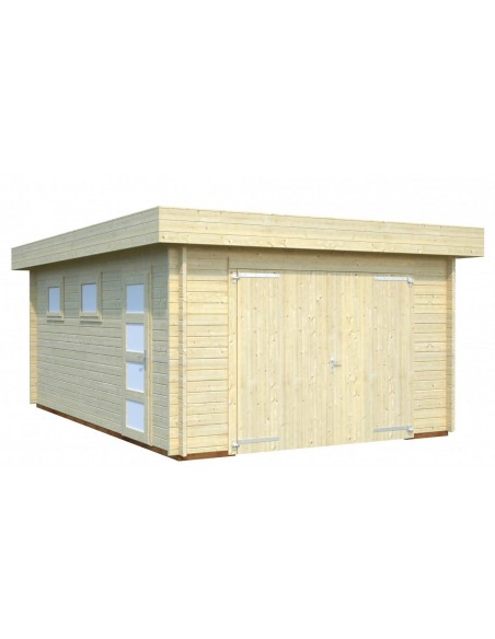 Garage Rasmus 19.8 m² au choix en bois massif  44 mm