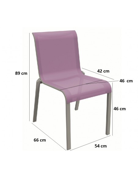 Chaise de jardin Cauro - Aluminium coloris au choix - Graphite / Moutarde