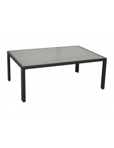 Table Basse MT 93x63 cm - Aluminium et Céramique béton - Proloisirs