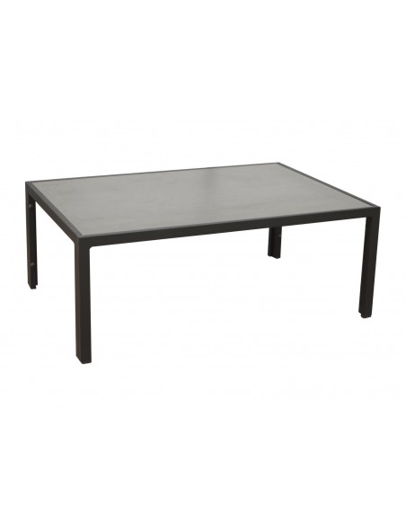 Table Basse MT 93x63 cm - Aluminium et Céramique béton - Proloisirs
