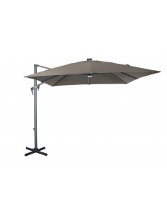 Parasol Déporté Roma 2,7 x 2,7 m LED Inclinable  - Aluminium