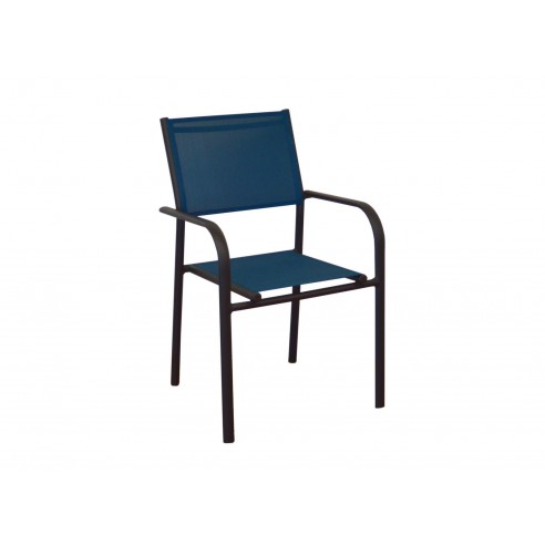 Achat Fauteuil de jardin Duca structure Graphite Bleu - Proloisirs