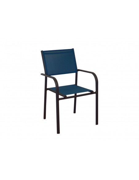 Achat Fauteuil de jardin Duca structure Graphite Bleu - Proloisirs