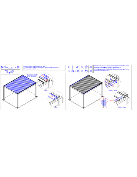 Tonnelle Bioclimatique Zéphir 3x4 m en aluminium avec lames motorisées - Blanc