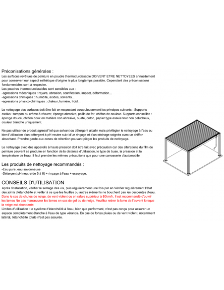 Tonnelle Zéphir Bioclim 3x4 m en aluminium avec lames orientables - Gris