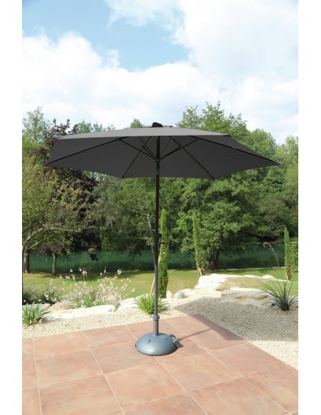 Parasol Tilt Droit Rond 3 m -Aluminium - Gris - Proloisirs