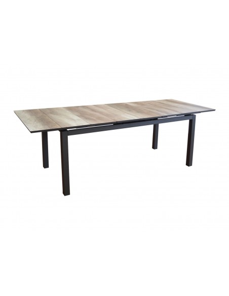 Achat Table Tahaa 180/240 x 90 cm - HPL wood et Aluminium graphite - Proloisirs