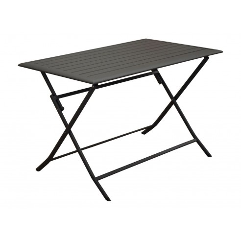 Table pliante LORITA 110 x 70 cm Aluminium - Graphite - Proloisirs