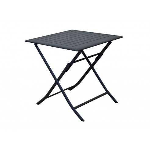 Achat Table pliante Lorita 70 x 70 cm - Aluminium Graphite - Proloisirs
