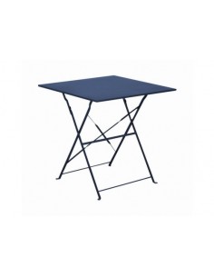 Achat Table carrée 2 places Cuba Acier - Coloris Bleu - Proloisirs