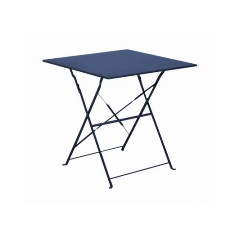 Achat Table carrée 2 places Cuba Acier - Coloris Bleu - Proloisirs