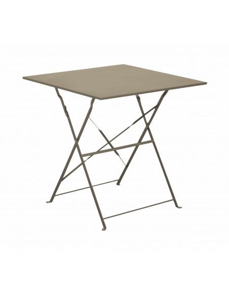 Achat Table carrée 2 places Cuba Acier - Coloris Mastic - Proloisirs