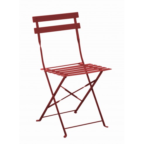 Achat Chaise pliante Cuba Acier époxy - coloris Rouge - Proloisirs