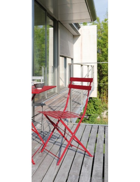 Achat Chaise pliante Cuba Acier époxy - coloris Rouge - Proloisirs