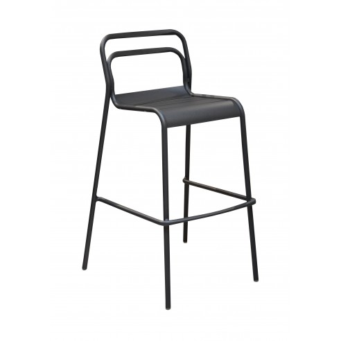 Chaise haute EOS Empilable en aluminium, graphite - Proloisirs