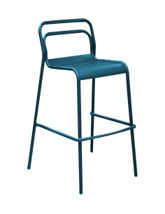 Chaise haute EOS Empilable en aluminium, bleu nuit - Proloisirs