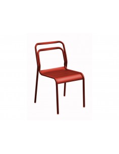 Achat Chaise de jardin EOS Empilable en Aluminium Rouge - Proloisirs
