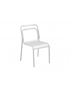 Chaise de jardin EOS Empilable en Aluminium Blanc - Proloisirs