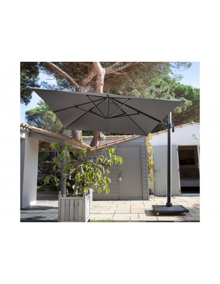 Parasol déporté 3 x 4 m NH20 inclinable et rotatif -Taupe