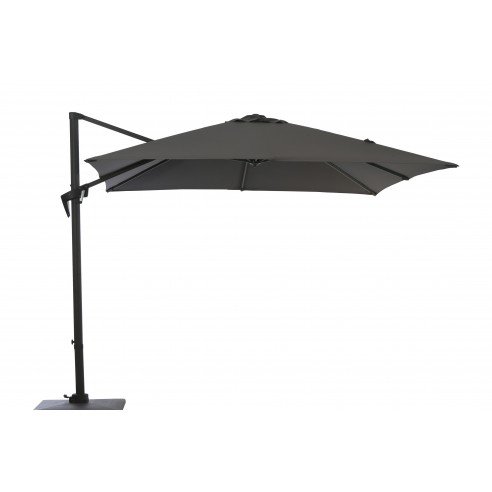 Achat Parasol déporté Roma 3 x 3 m en Aluminium et polyester Gris - Proloisirs