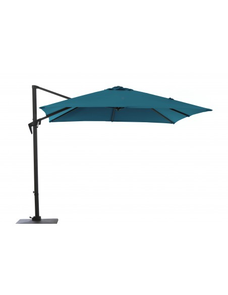 Achat Parasol déporté Roma 3 x 3 m en Aluminium et polyester Bleu canard - Proloisirs