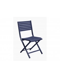 Chaise pliante Lucca - Aluminium bleu - Proloisirs