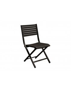 Chaise pliante Lucca - Aluminium graphite - Proloisirs