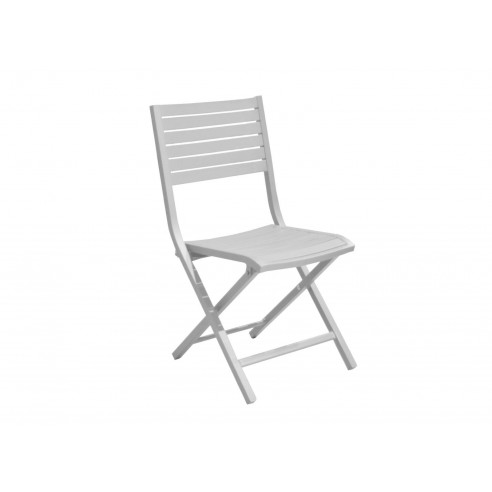 Chaise pliante Lucca - Aluminium blanc - Proloisirs