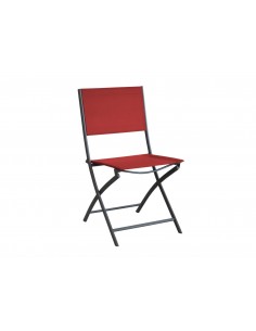 Achat Chaise pliante Dream - Coloris Graphite / rouge - Proloisirs