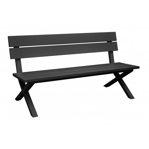 Banc de jardin Crossway avec dossier en aluminium - Proloisirs