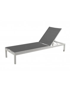 Achat Bain de soleil Thema en aluminium - Blanc/Argent- Proloisirs