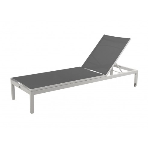 Achat Bain de soleil Thema en aluminium - Blanc/Argent- Proloisirs