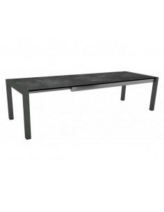 Table de jardin extensible Anthracite 214 (254/294) x 100 cm plateau HPL - Stern - HPL SILVERSTAR SLATE