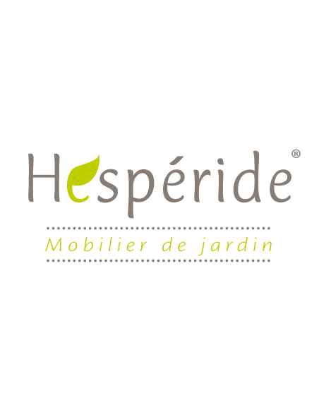 HESPERIDE - Salon de Jardin Gili 4 places - Aluminium et texaline - Graphite / Anthracite chiné