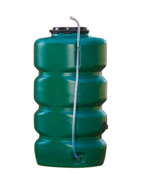 Récupérateur d'eau cubique 500 L vert foncé avec tuyau-jauge