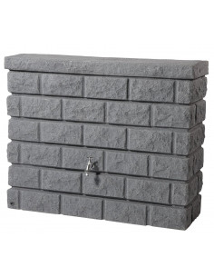 Récupérateur d'eau mural 400 L gris granite