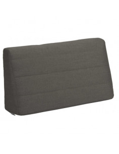 Coussin de dossier 75 x 40 cm gris satiné