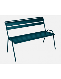 Banc de jardin en métal Alvernia Noir Hesperide - Jardideco