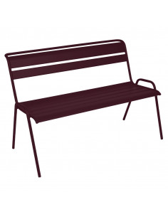 Achat Banc de jardin Monceau en Métal Cerise noire 2 à 3 personnes - Fermob