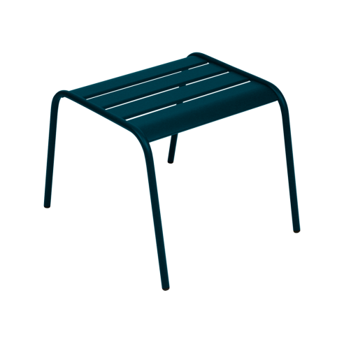 Table basse repose-pieds Monceau Bleu Acapulco métal empilable - Fermob