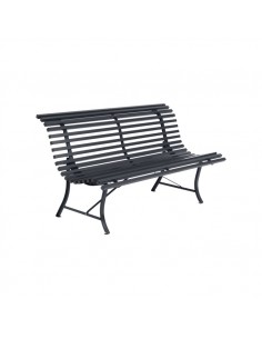 Achat Banc de jardin métal Louisiane Carbone 150cm - Fermob