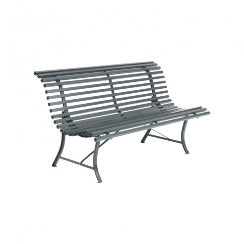 Achat Banc de jardin métal Louisiane Gris Orage 150 cm - Fermob