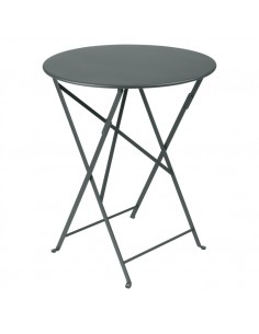 Table pliante métal ronde Ø60cm Bistro Gris Orage - 2 places - Fermob