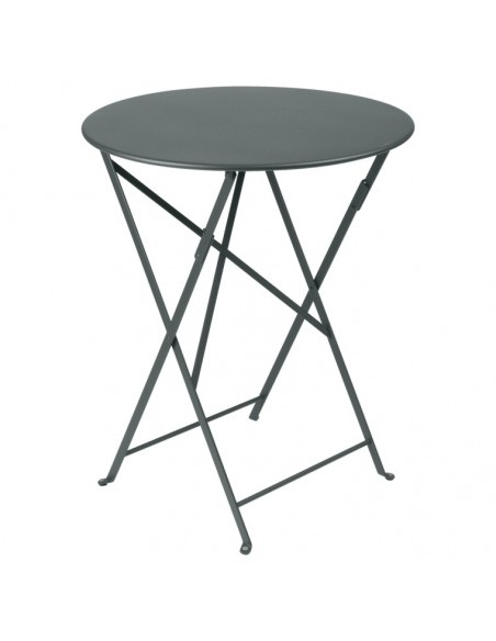 Table pliante métal ronde Ø60cm Bistro Gris Orage - 2 places - Fermob
